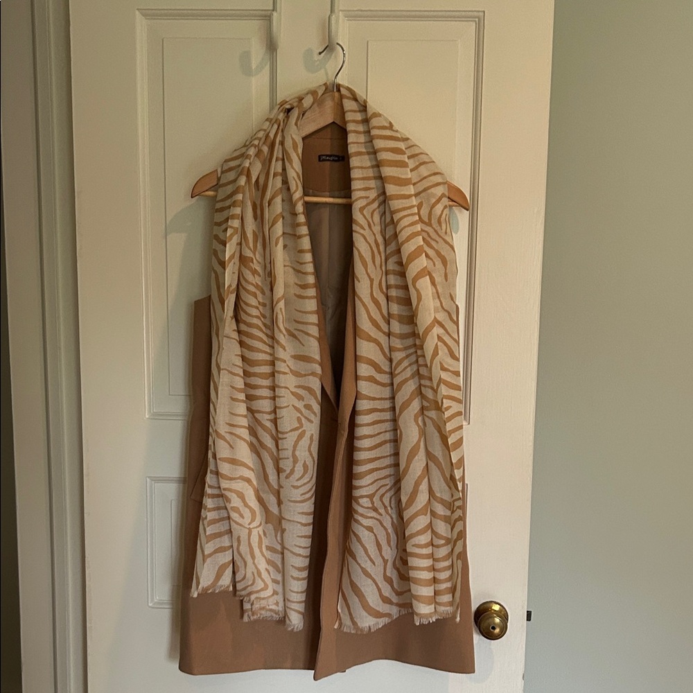 J. McLaughlin Long Vest in Camel Beige